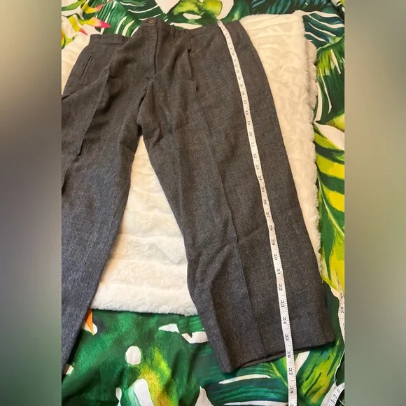 Vintage Avoca Ireland XL High Rise Classic Fall Crop Preppy 100% Wool Pants - Picture 6 of 10